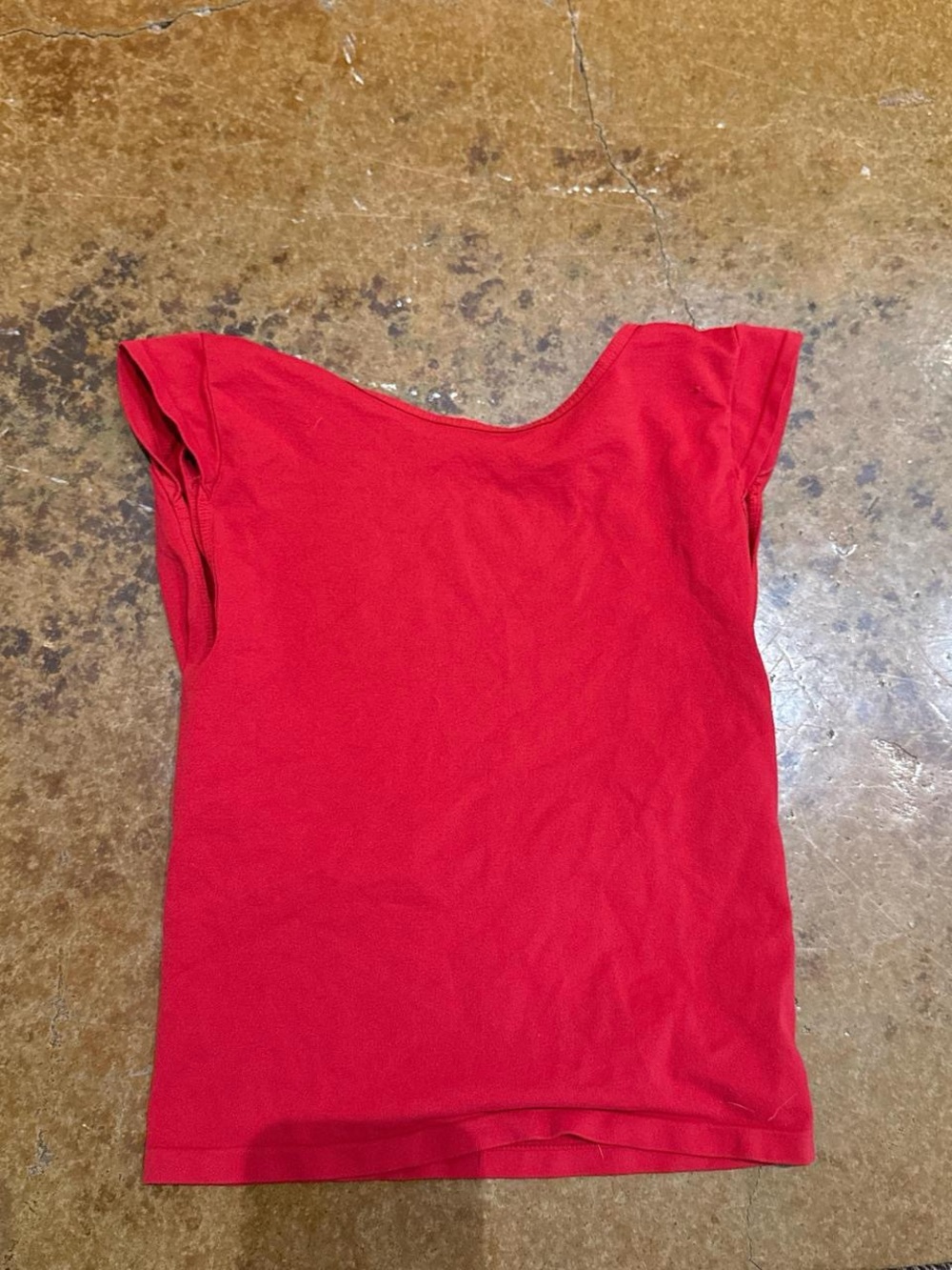 Red Free People Backless/Open Back Cap Sleeve Tank Top - Picture 3 of 4